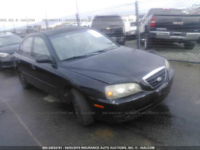 KMHDN46D74U713850 - 2004 HYUNDAI ELANTRA GLS/GT BLACK photo 1