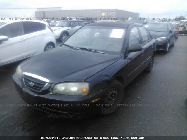 KMHDN46D74U713850 - 2004 HYUNDAI ELANTRA GLS/GT BLACK photo 2