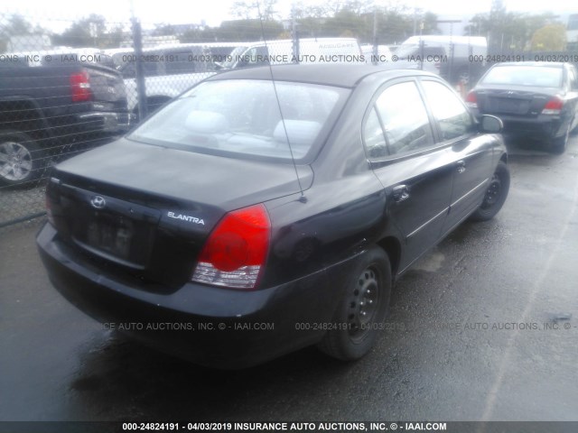 KMHDN46D74U713850 - 2004 HYUNDAI ELANTRA GLS/GT BLACK photo 4