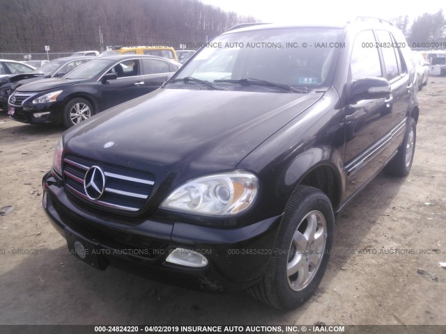 4JGAB75E04A460721 - 2004 MERCEDES-BENZ ML 500 BLACK photo 2