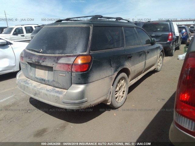 4S3BH686726631227 - 2002 SUBARU LEGACY OUTBACK LIMITED GREEN photo 4