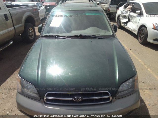 4S3BH686726631227 - 2002 SUBARU LEGACY OUTBACK LIMITED GREEN photo 6