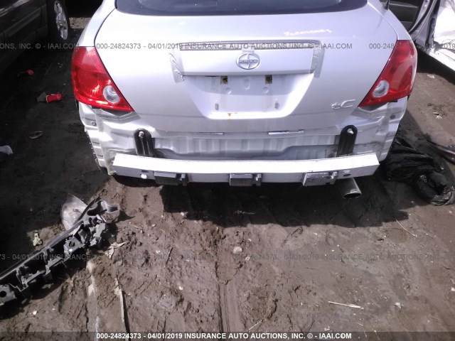JTKDE177160117325 - 2006 TOYOTA SCION TC ვერცხლისფერი ფოტო 6