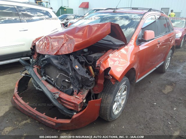 2FMDK48C98BA88425 - 2008 FORD EDGE SEL ORANGE photo 2