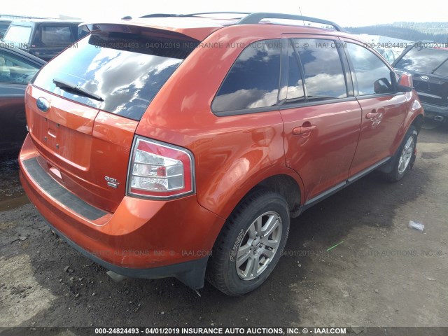 2FMDK48C98BA88425 - 2008 FORD EDGE SEL ORANGE photo 4