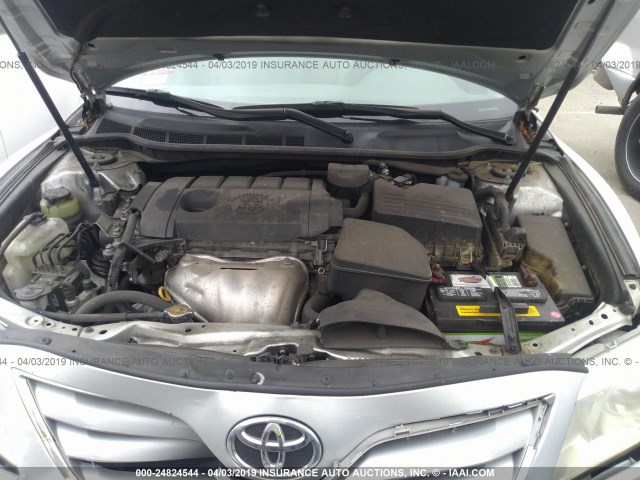 4T1BF3EK6BU162628 - 2011 TOYOTA CAMRY SE/LE/XLE SILVER photo 10