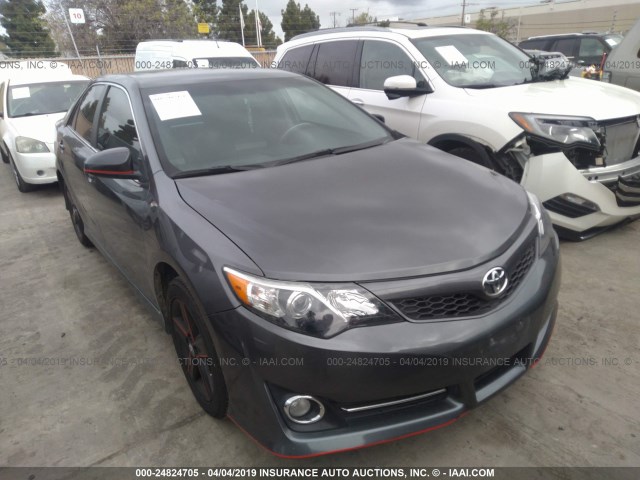 4T1BF1FK2EU377107 - 2014 TOYOTA CAMRY L/SE/LE/XLE GRAY photo 1