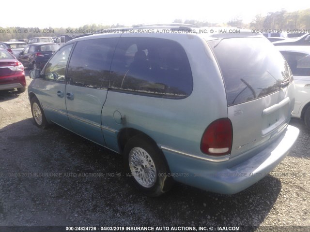 1C4GP54L2TB357037 - 1996 CHRYSLER TOWN & COUNTRY  TURQUOISE photo 3