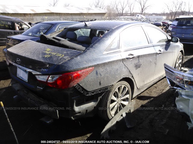 5NPEC4AB7BH204451 - 2011 HYUNDAI SONATA SE/LIMITED Dark Blue photo 4