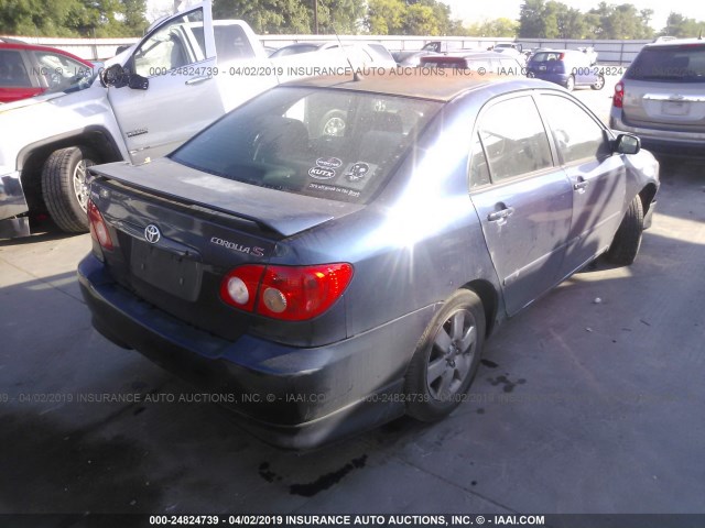 1NXBR32E18Z945323 - 2008 TOYOTA COROLLA CE/LE/S BLUE photo 4