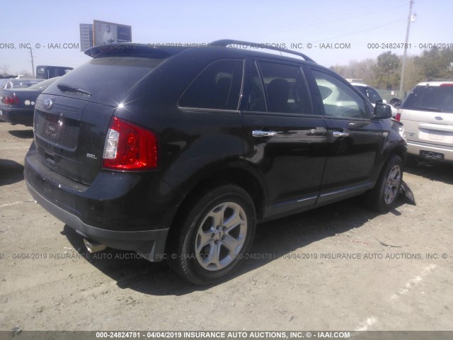 2FMDK3JC2BBA79741 - 2011 FORD EDGE SEL BLACK photo 4