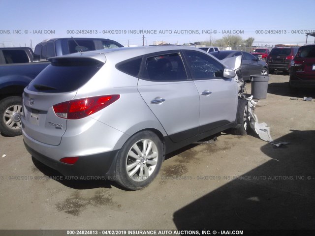 KM8JU3AC0DU772625 - 2013 HYUNDAI TUCSON GLS/LIMITED 银色 照片 4