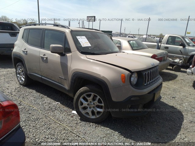 ZACCJBBT4GPD51706 - 2016 JEEP RENEGADE LATITUDE TAN photo 1