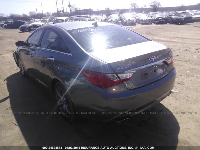 5NPEC4AB0CH354872 - 2012 HYUNDAI SONATA SE/LIMITED GRAY photo 3