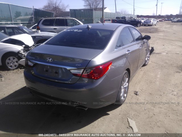 5NPEC4AB0CH354872 - 2012 HYUNDAI SONATA SE/LIMITED GRAY photo 4