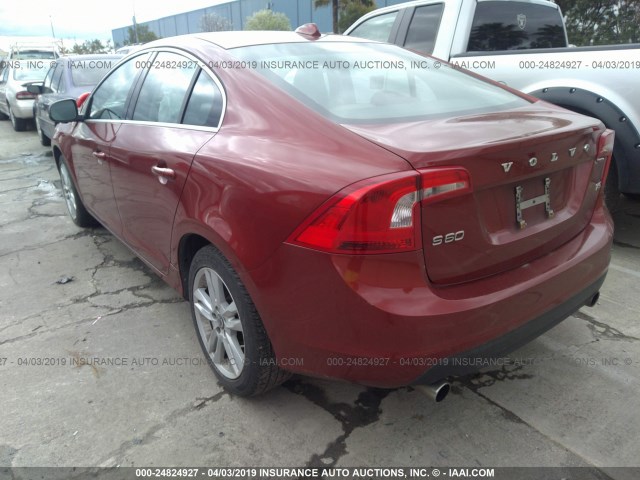 YV1622FS4C2077028 - 2012 VOLVO S60 T5 RED photo 3