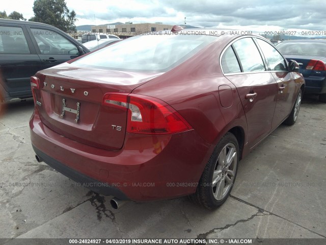 YV1622FS4C2077028 - 2012 VOLVO S60 T5 RED photo 4