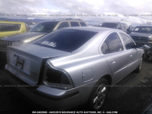 YV1RS61R822179407 - 2002 VOLVO S60 SILVER photo 4