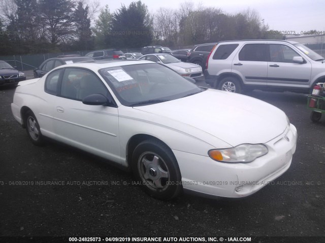 2G1WW12E729270593 - 2002 CHEVROLET MONTE CARLO LS თეთრი ფოტო 1