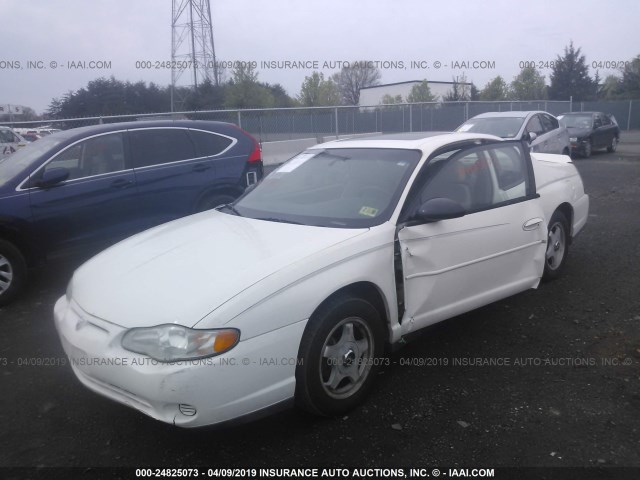 2G1WW12E729270593 - 2002 CHEVROLET MONTE CARLO LS თეთრი ფოტო 2