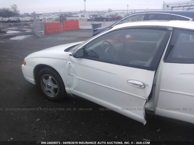 2G1WW12E729270593 - 2002 CHEVROLET MONTE CARLO LS თეთრი ფოტო 6
