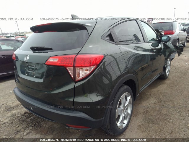 3CZRU5H52GM734620 - 2016 HONDA HR-V EX GREEN photo 4