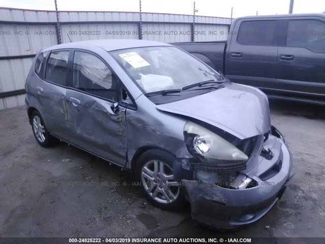 JHMGD38617S022244 - 2007 HONDA FIT S SILVER photo 1