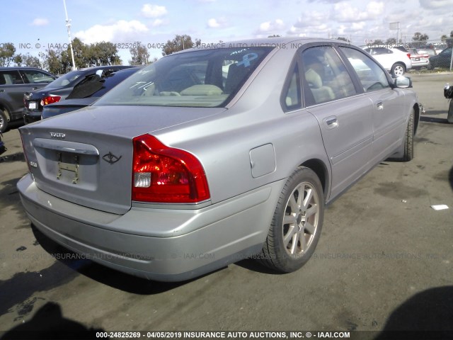 YV1TS59H441367958 - 2004 VOLVO S80 2.5T SILVER photo 4