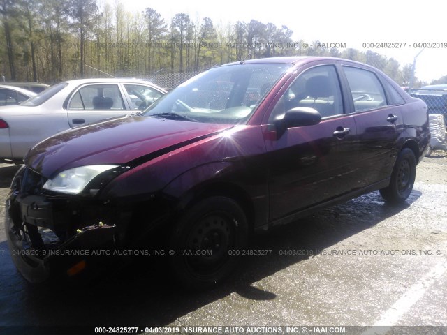 1FAFP34N36W107911 - 2006 FORD FOCUS ZX4 BURGUNDY photo 2