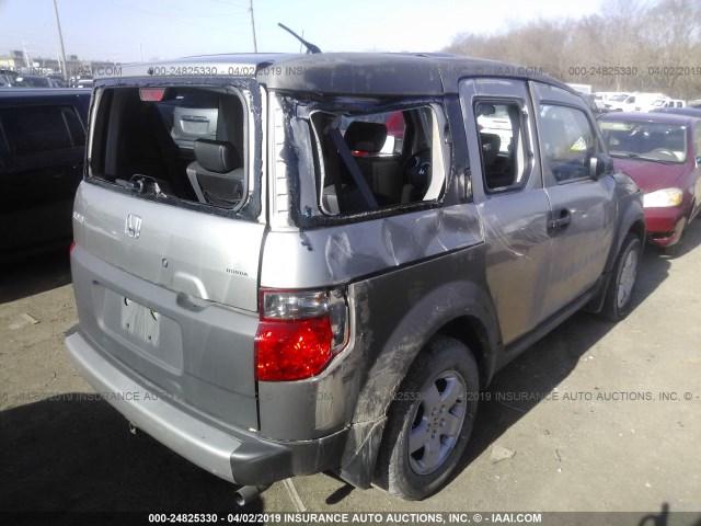 5J6YH28574L031722 - 2004 HONDA ELEMENT EX SILVER photo 4