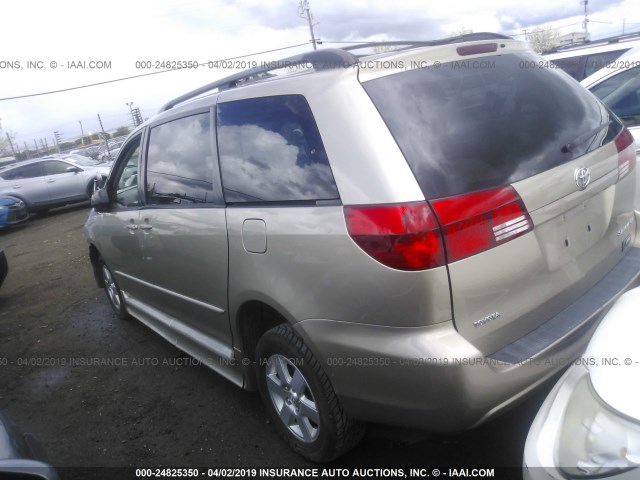 5TDZA23C35S242582 - 2005 TOYOTA SIENNA CE/LE BEIGE photo 3