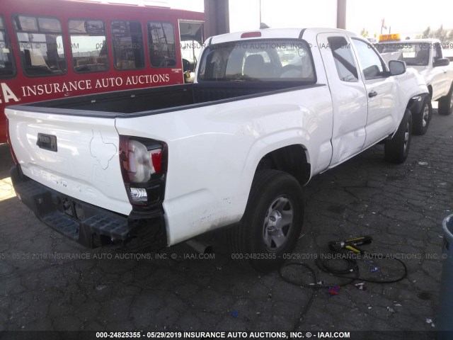 5TFRX5GN3GX071180 - 2016 TOYOTA TACOMA ACCESS CAB/SR/SR5 WHITE photo 4