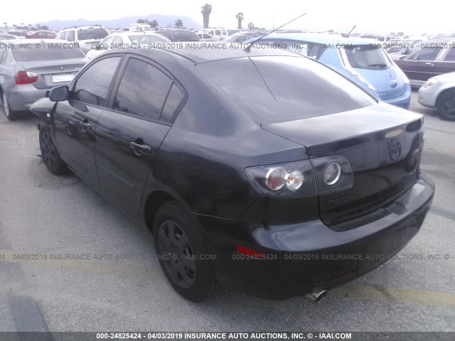 JM1BK12G981789452 - 2008 MAZDA 3 I BLACK photo 3