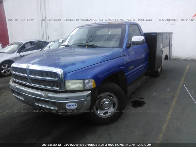 1B7KC26C4TS549609 - 1996 DODGE RAM 2500 BLUE photo 2