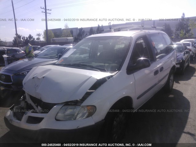 1D4GP21373B335153 - 2003 DODGE CARAVAN C/V WHITE photo 2