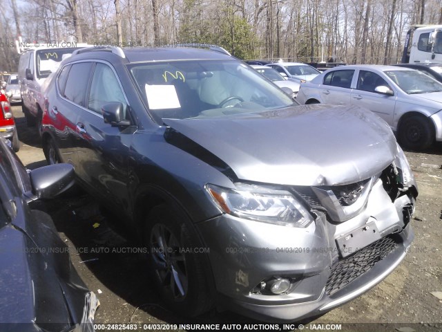 5N1AT2MVXFC899904 - 2015 NISSAN ROGUE S/SL/SV GRAY photo 1