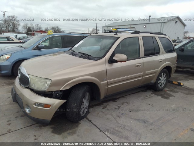 5GADT13S942295090 - 2004 BUICK RAINIER CXL GOLD photo 2