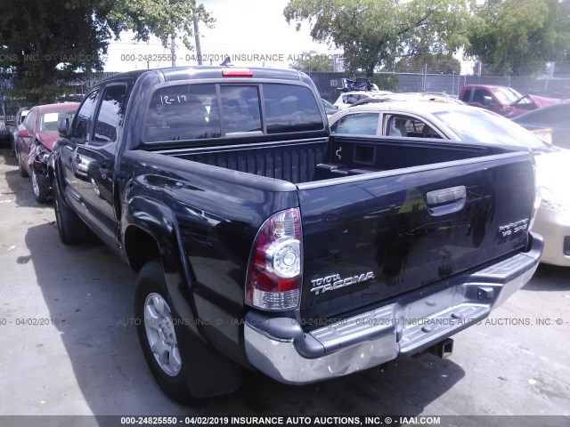 3TMJU4GNXCM128698 - 2012 TOYOTA TACOMA DOUBLE CAB PRERUNNER BLACK photo 3