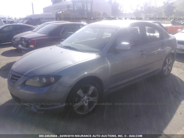 JM1BK323351233545 - 2005 MAZDA 3 S GRAY photo 2