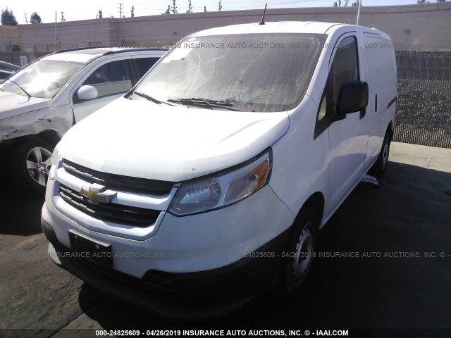 3N63M0YN6FK702890 - 2015 CHEVROLET CITY EXPRESS LS WHITE photo 2