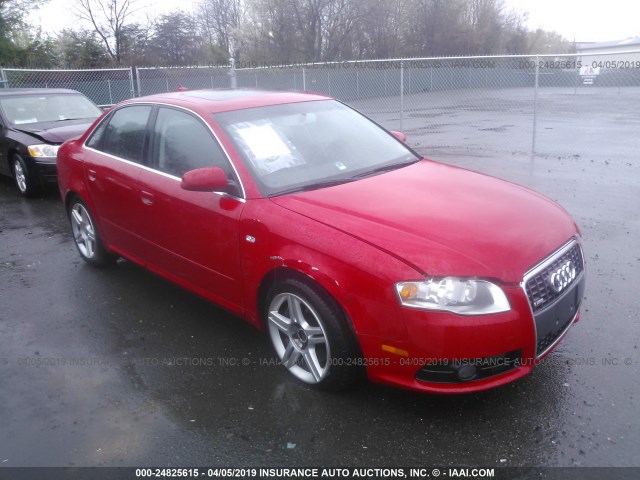 WAUAF78E18A046953 - 2008 AUDI A4 2.0T RED photo 1