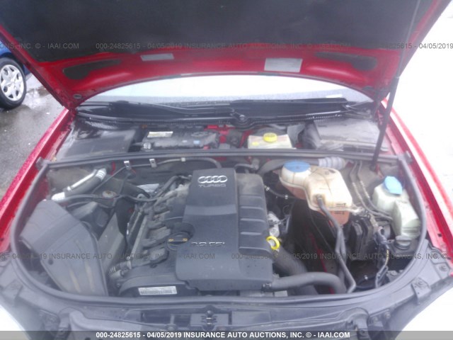 WAUAF78E18A046953 - 2008 AUDI A4 2.0T RED photo 10