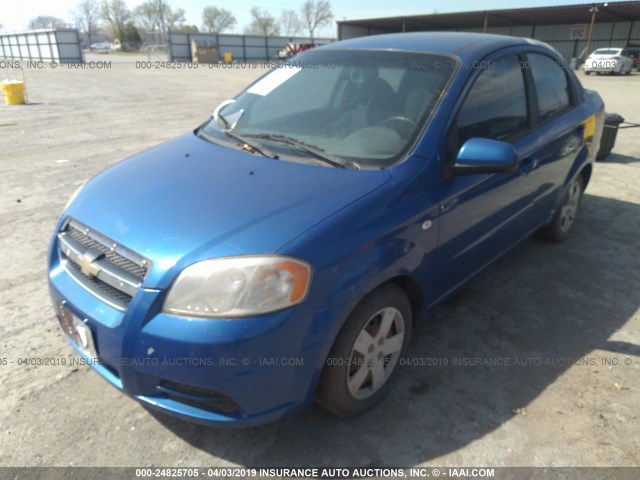 KL1TD56638B105827 - 2008 CHEVROLET AVEO LS BLUE photo 2