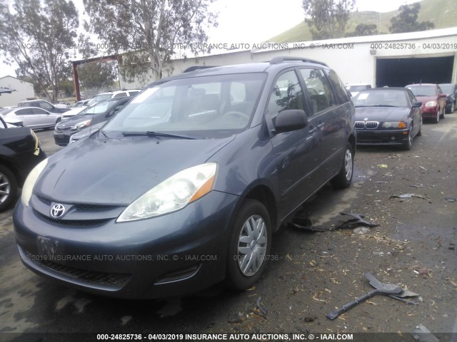 5TDZA23C96S496198 - 2006 TOYOTA SIENNA CE/LE BLUE photo 2