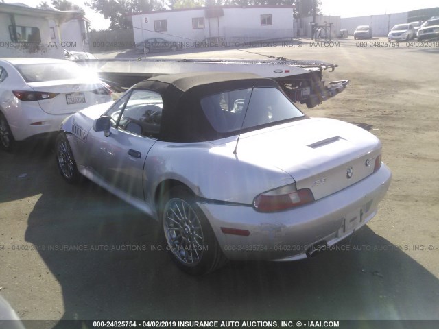 4USCN53492LL50989 - 2002 BMW Z3 3.0 SILVER photo 3