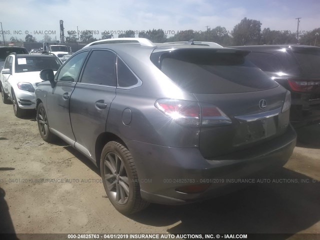 2T2BK1BA7DC188070 - 2013 LEXUS RX 350/BASE/F SPORT GRAY photo 3