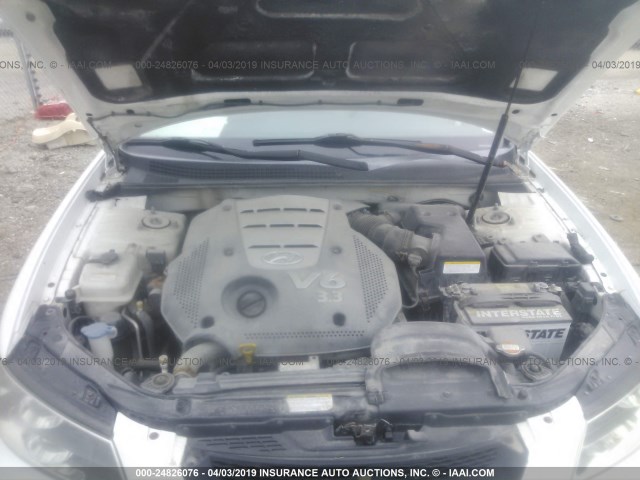 5NPEU46F47H188919 - 2007 HYUNDAI SONATA SE/LIMITED WHITE photo 10