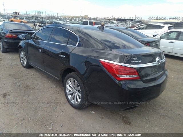 1G4GB5G30FF308258 - 2015 BUICK LACROSSE BLACK photo 3