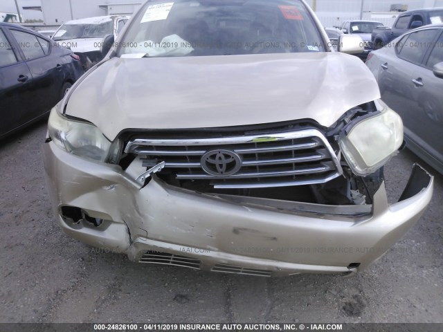 JTEES42A982017176 - 2008 TOYOTA HIGHLANDER LIMITED GOLD photo 6