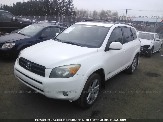 JTMBD32V275082043 - 2007 TOYOTA RAV4 SPORT WHITE photo 2